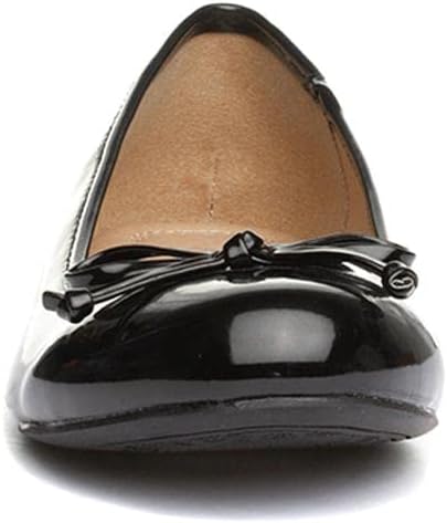 Lilley Womens Black Patent Ballerina Slip On Shoe
