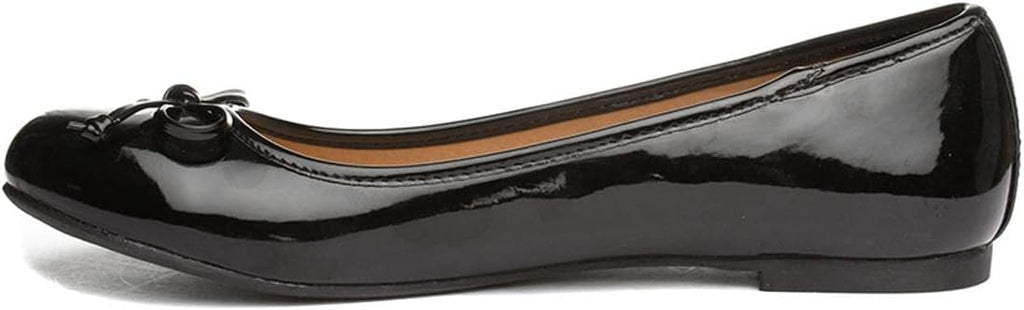 Lilley Womens Black Patent Ballerina Slip On Shoe