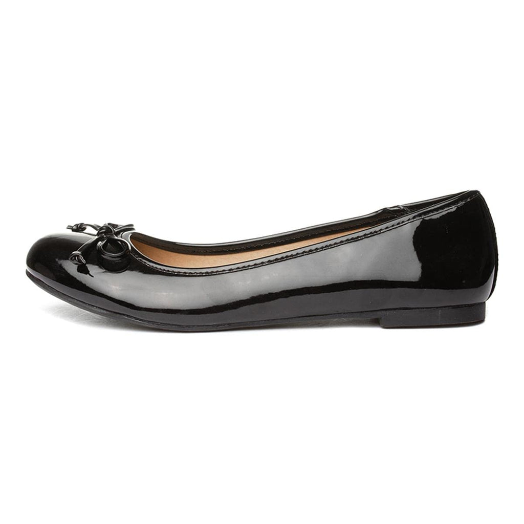 Lilley Womens Black Patent Ballerina Slip On Shoe