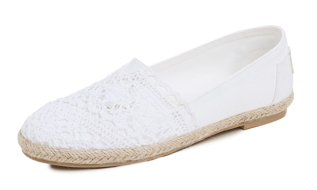 Feversole Close Toe Espadrilles Women's Comfort Breathable Slip On Flats Shoes