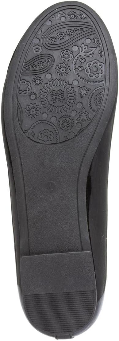 Lilley Womens Black Patent Ballerina Slip On Shoe