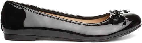 Lilley Womens Black Patent Ballerina Slip On Shoe