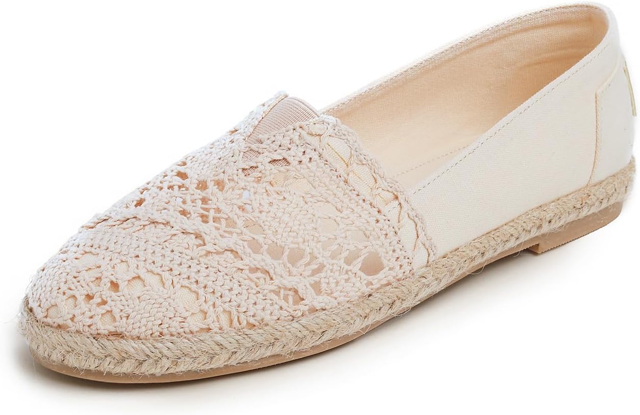 Feversole Close Toe Espadrilles Women's Comfort Breathable Slip On Flats Shoes